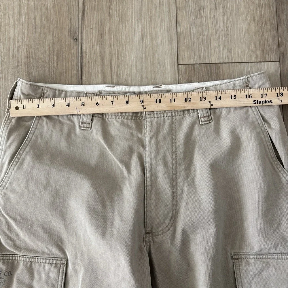 Polo Jeans Co Ralph Lauren Khaki Cargo Shorts Mens Size 34 Beige 12